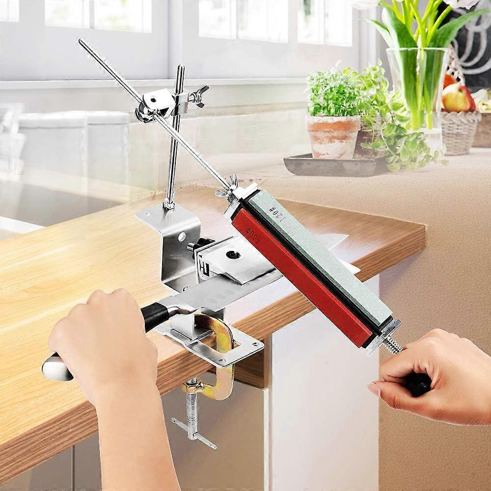 2025 Suitable Professional Knife Sharpener, Stainless Steel Kitchen Sharpener, Fixed Angle Knife Sharpener with 4