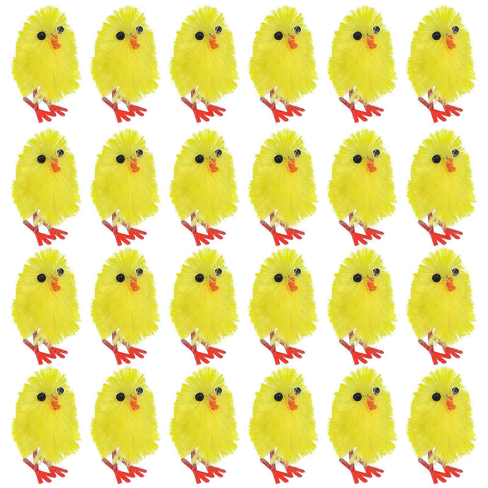 60pcs Simulated Chicken Cartoon Chicken Easter Decorations Party Supplies