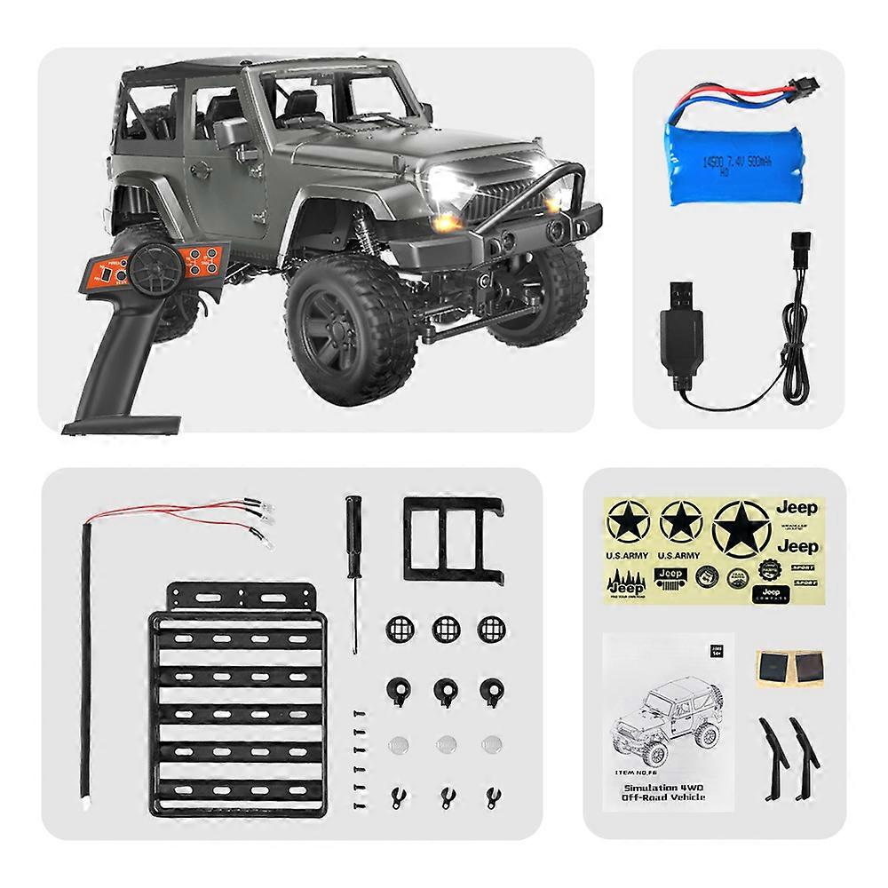 1:14 F6 4WD RC Truck With Led Lights 2.4G Radio Remote Control Cars Buggy Off-Road Control Trucks Boys Toys for Children