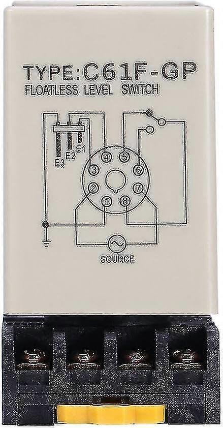 Floatless Level Switch, Water Liquid Level Switch Controller With Base C61f-gp Ac220v 50/60hz Yalo