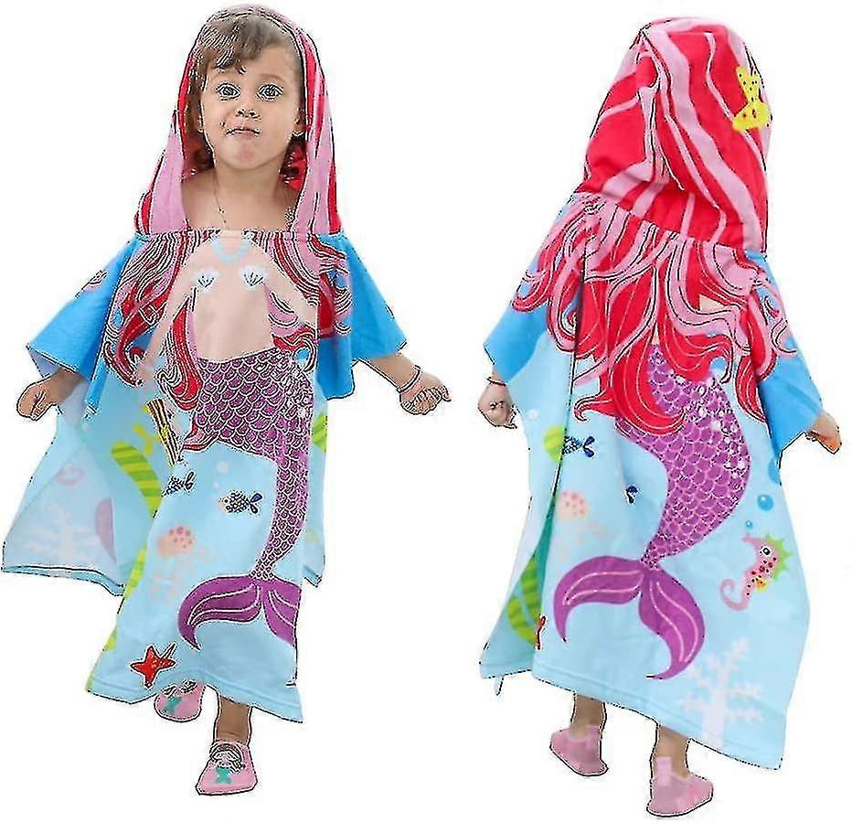 Crianas Poncho toalhas com capuz, crianas toalha de banho requintado padro de praia toalhas de banho com capuz para meninos meninas crianas