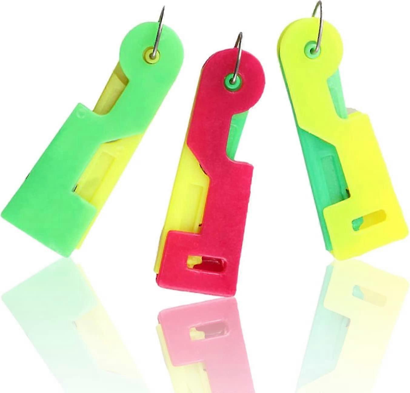 Automatic Needle Threader 3pcs Simple Automatic Sewing Needle Threading Device Hand Tools Needle Thread Random Tools Sewing Color Handle Plastic Tool