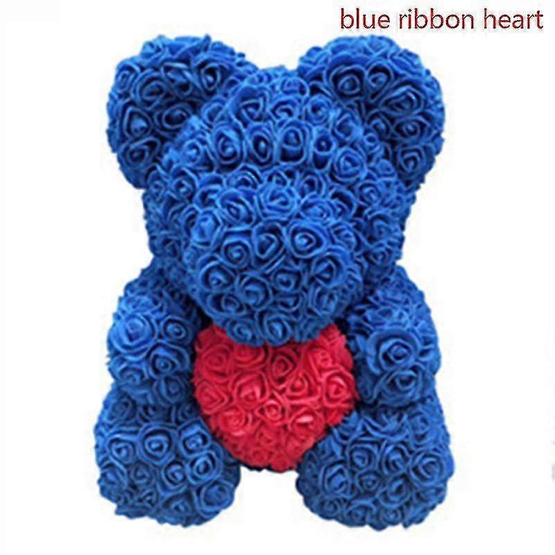 2022 40cmteddy Bear Rose Heart Teddy Bear Artificial Flower Valentine's Day Gift