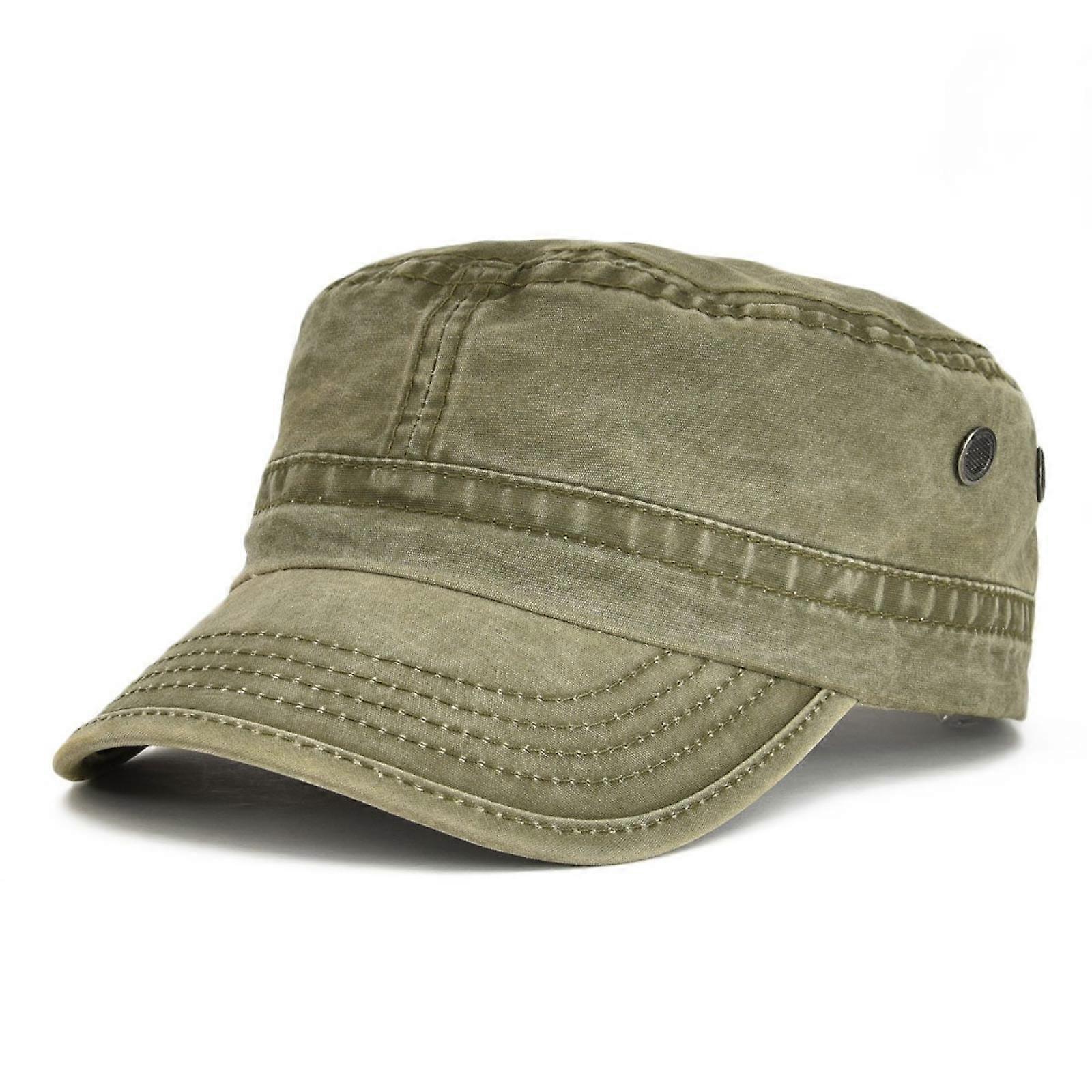 Newsboy pentru bărbați spălat bumbac Capace militare Cadet Army Caps Design unic Vintage Flat Top Cap