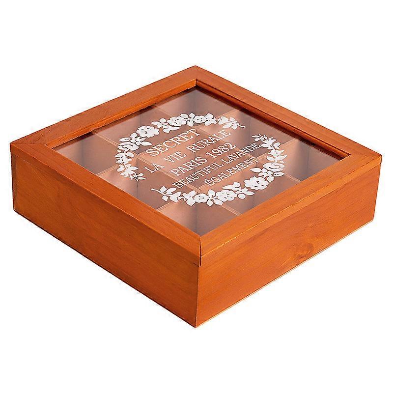 Vintage Flip-top Wooden Storage Box with Multiple Compartments for Desktop Miscellaneous Storage and Jewelry Box