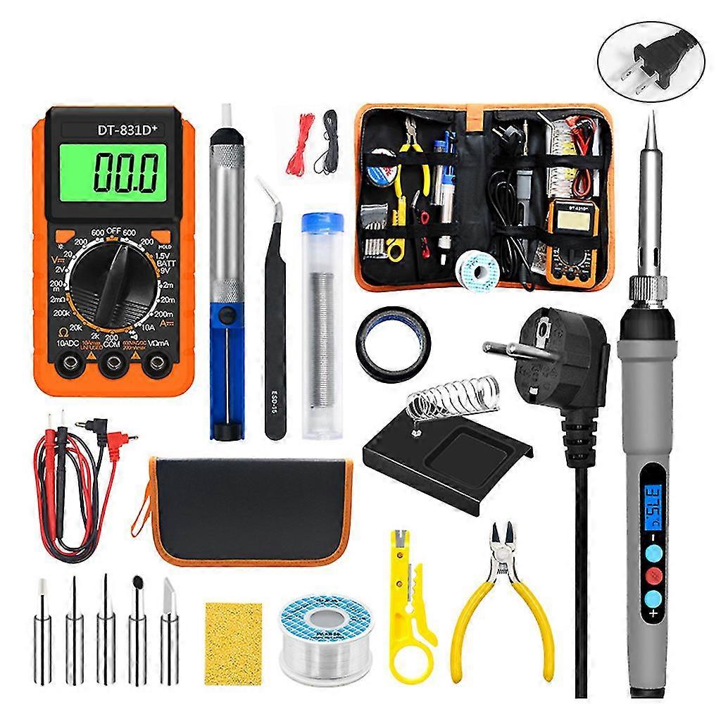 80w Welding Tool Kit Electric Soldering Iron Kit With Multimeter Pump Welding