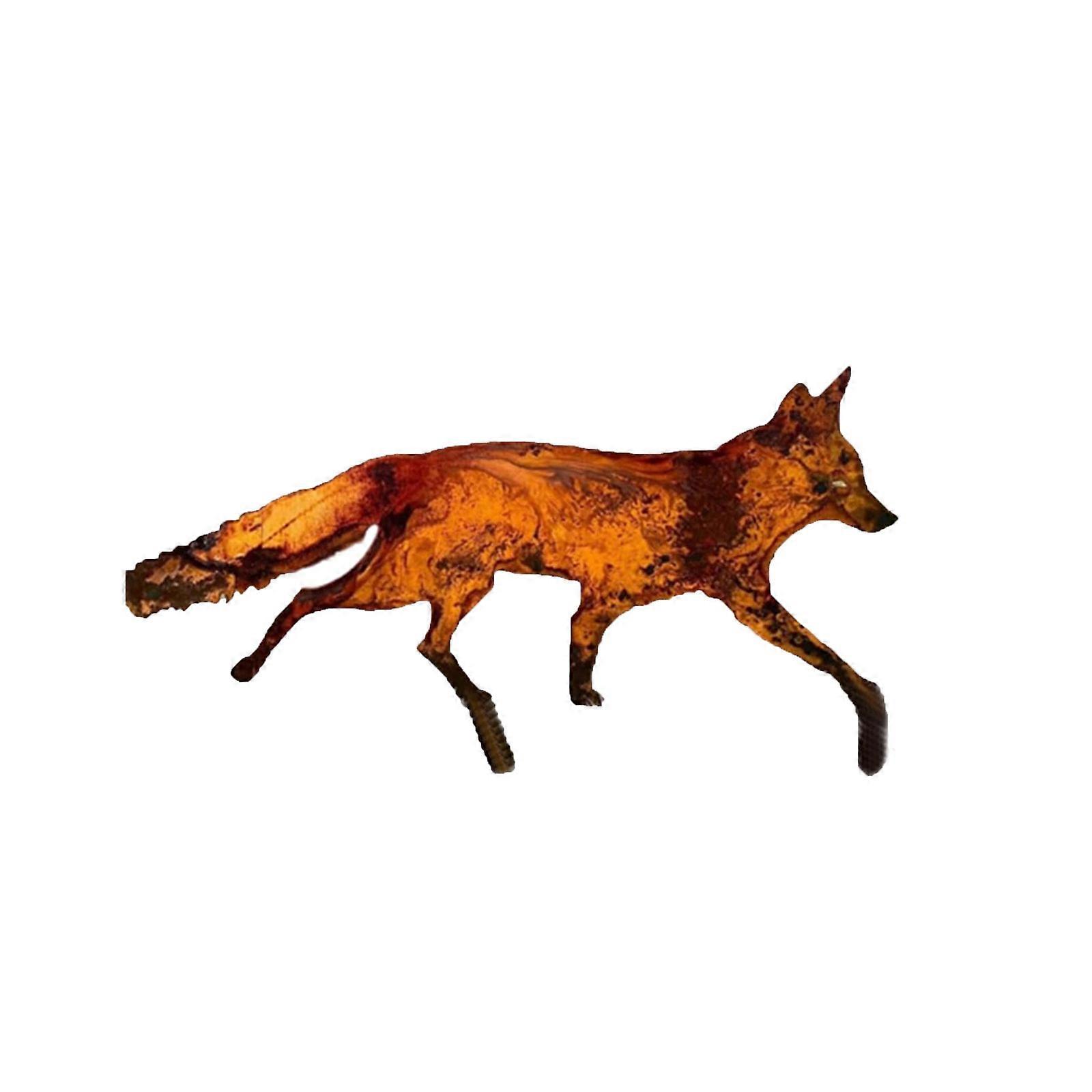 Decorațiuni rustice de grădină rustice Fox cu mize, decor exterior Fox Art