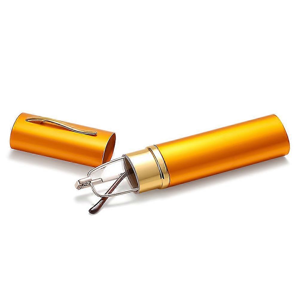 Tikuajgift Slim Reading Glasses With Pen Clip Tube Case Portable Lightweight Readers For Men Women M