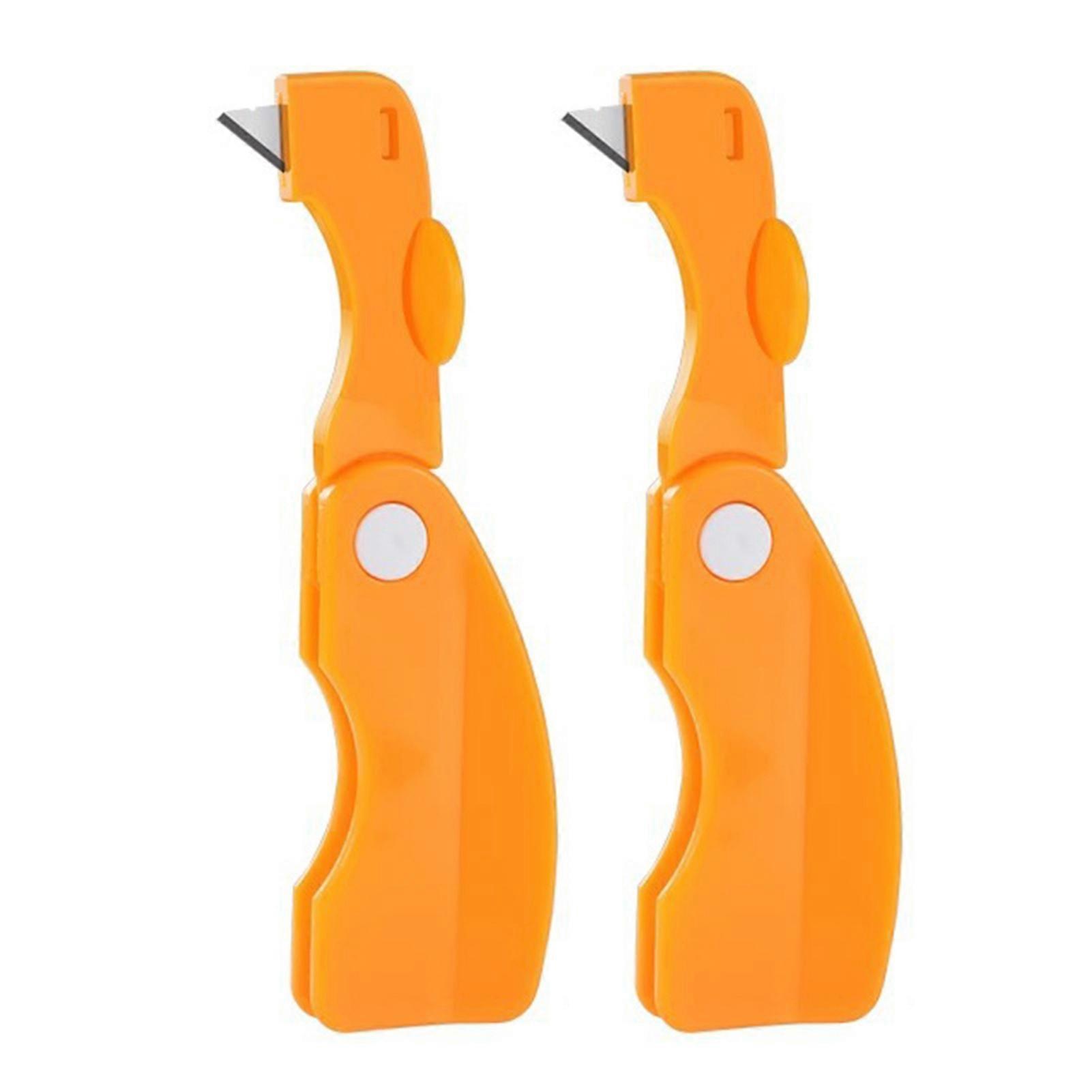 JiKaiX 2Pcs Orange Peeler Tool Plastic Orange Citrus Peelers with Ergonomic Curved Handle Lightweight Fruit Gadget