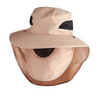 2024Neck Face Flap Outdoor Cap Sun Protection Breathable Fashionable Outdoor Hiking Fishing Hat Khaki