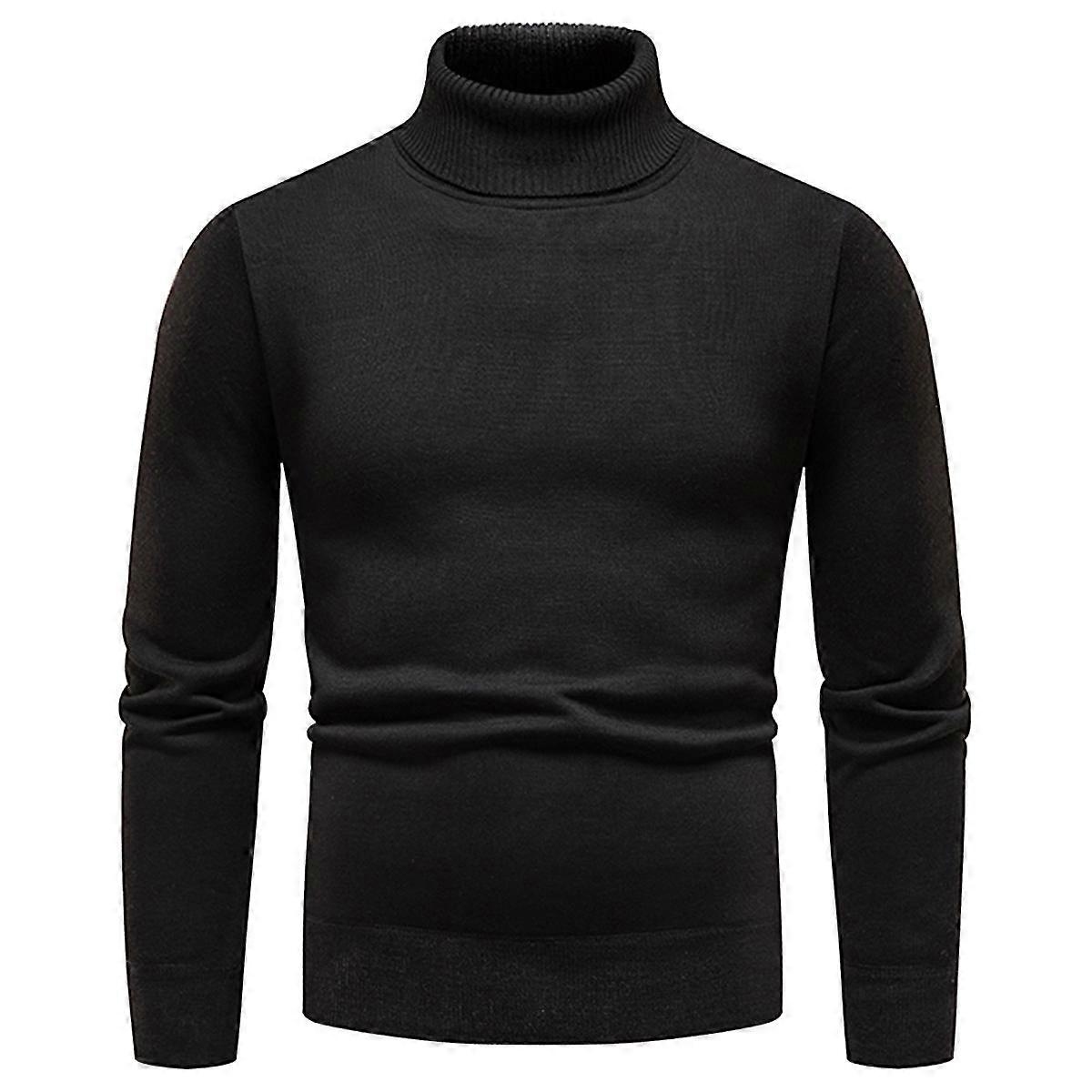 Naiwang Herren Rollkragenpullover Leichter Slim-Fit-Pullover Lässiger Strickpullover