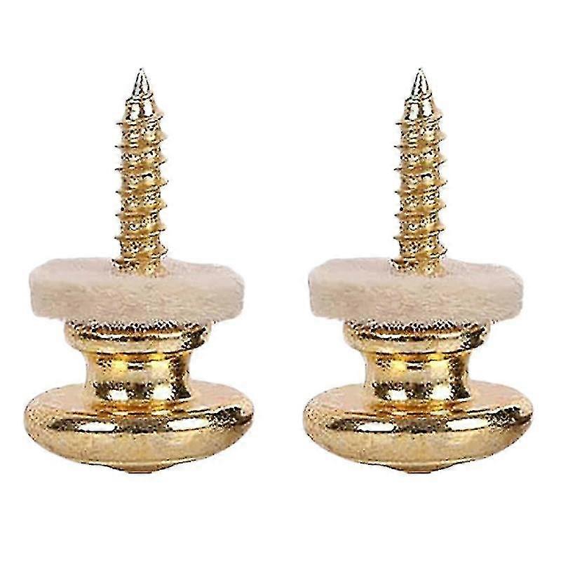 2pcs Copper Guitar Strap Lock For Acoustic Classical Ukulele Gold