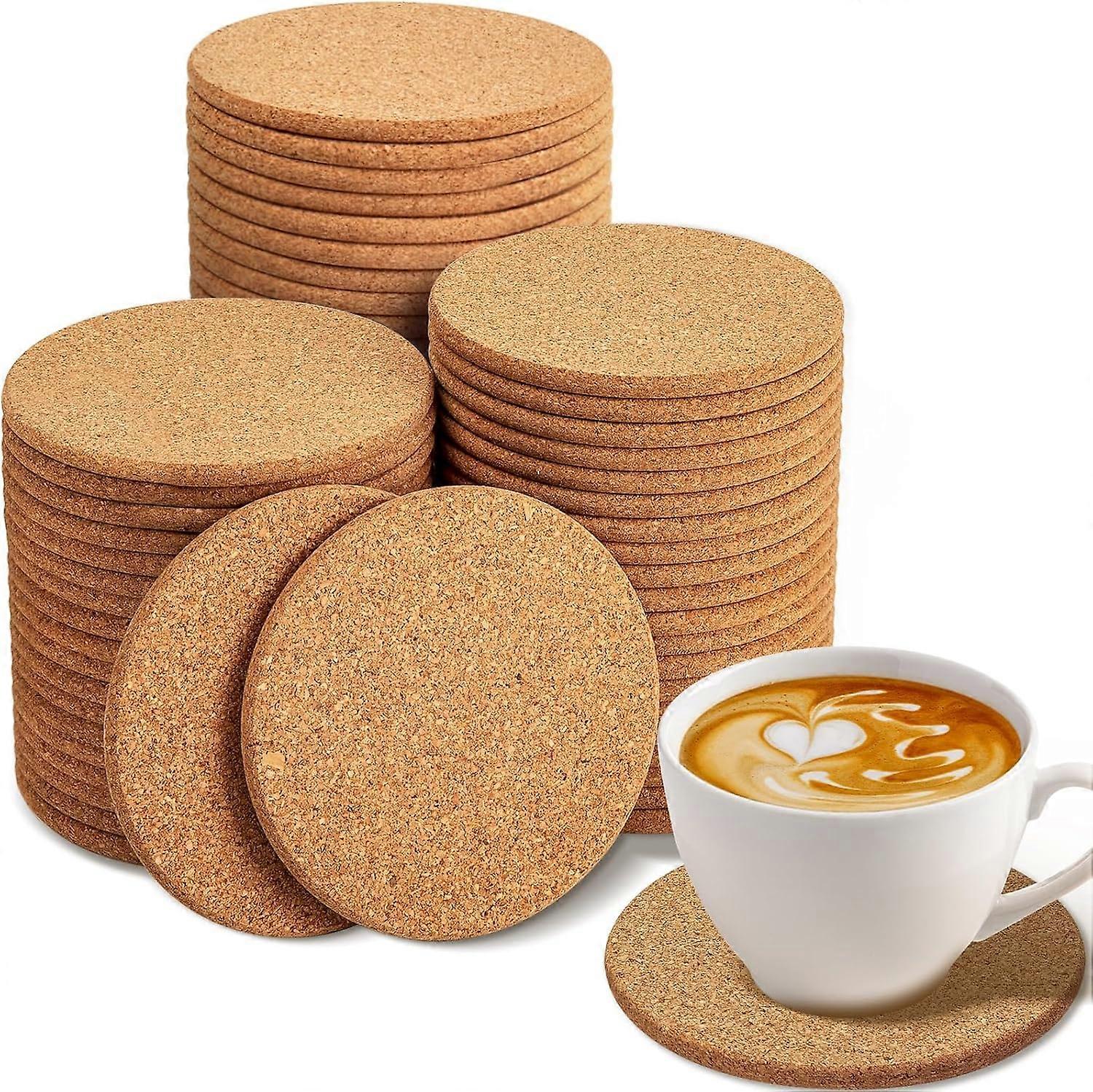20 Pack Cork Coasters, Bar Coasters Absorbent Heat Resistant Reusable Drink Coasters