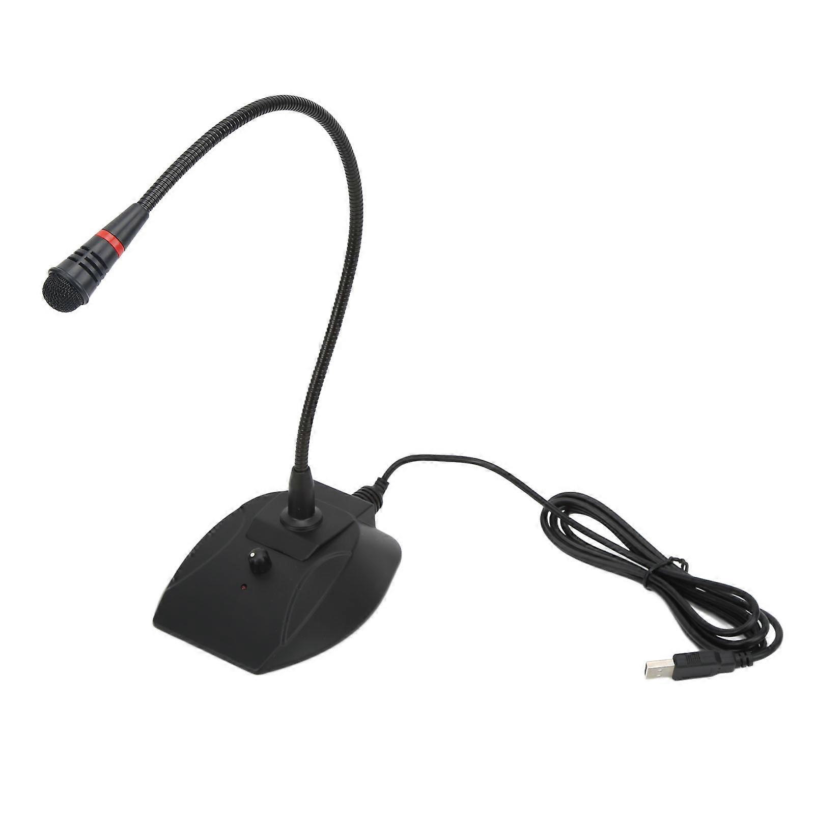 USB Studio Microphone Wired Desktop Mic for Laptop Speaker, Black