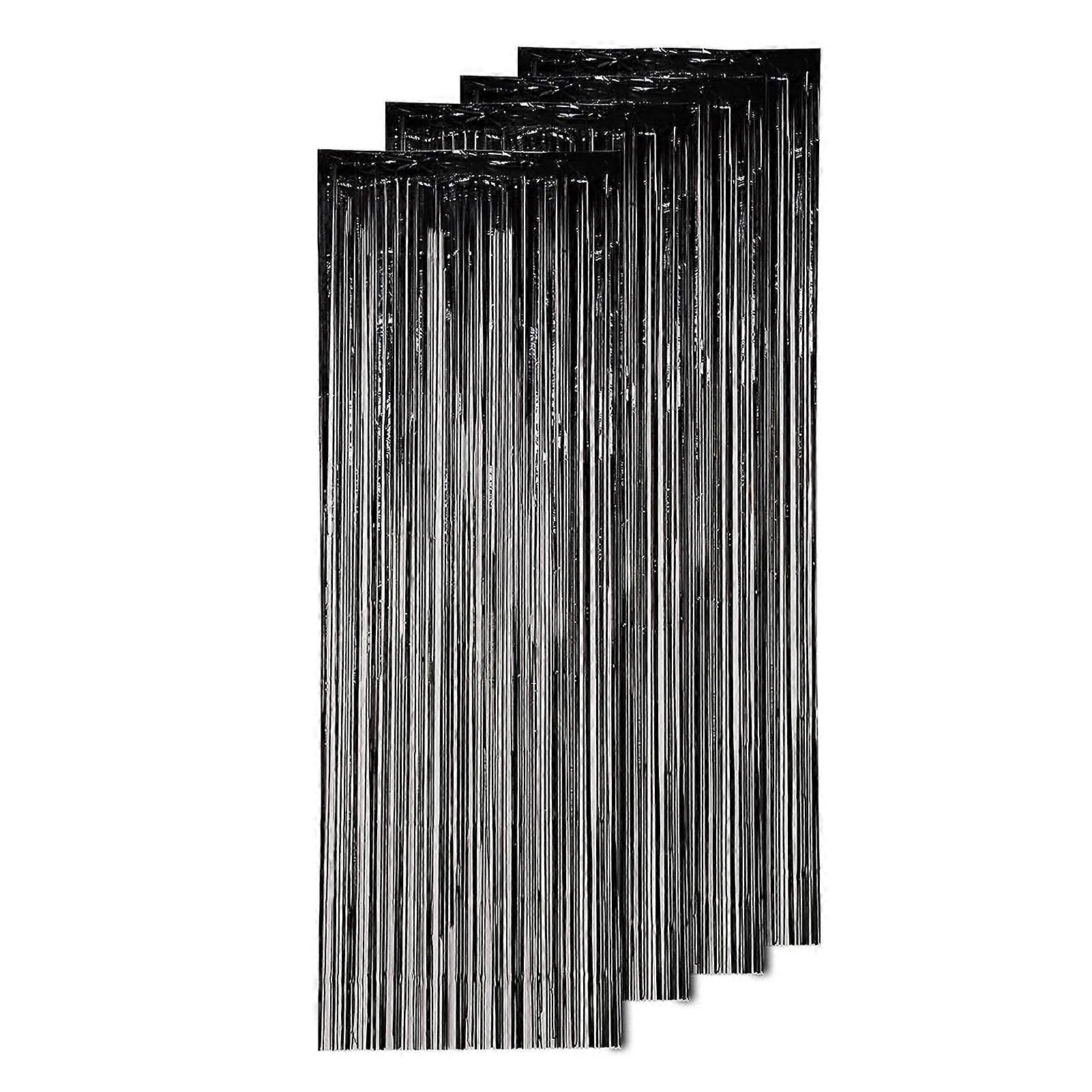 4Pcs Rain Curtain Lightweight Reusable Shiny Fringe Backdrop Curtains for Parties Birthdays Celebrations