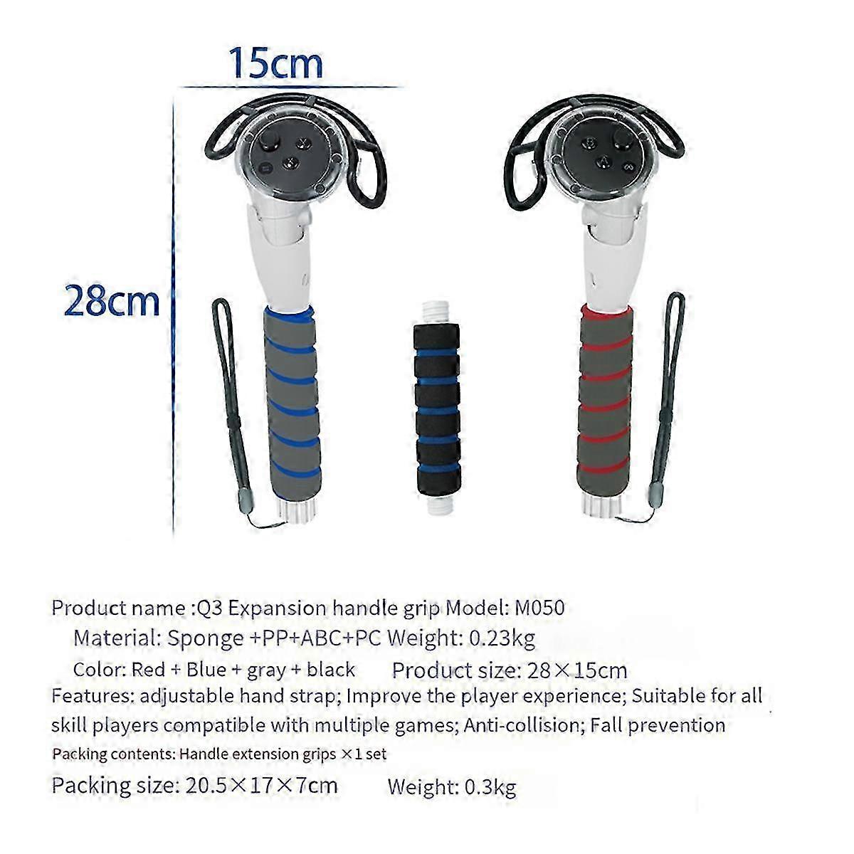 Für Quest3 Griffe Controller Langer Stick Griff Dual Lichtschwert Für Meta Quest 3 Vr Accesorios