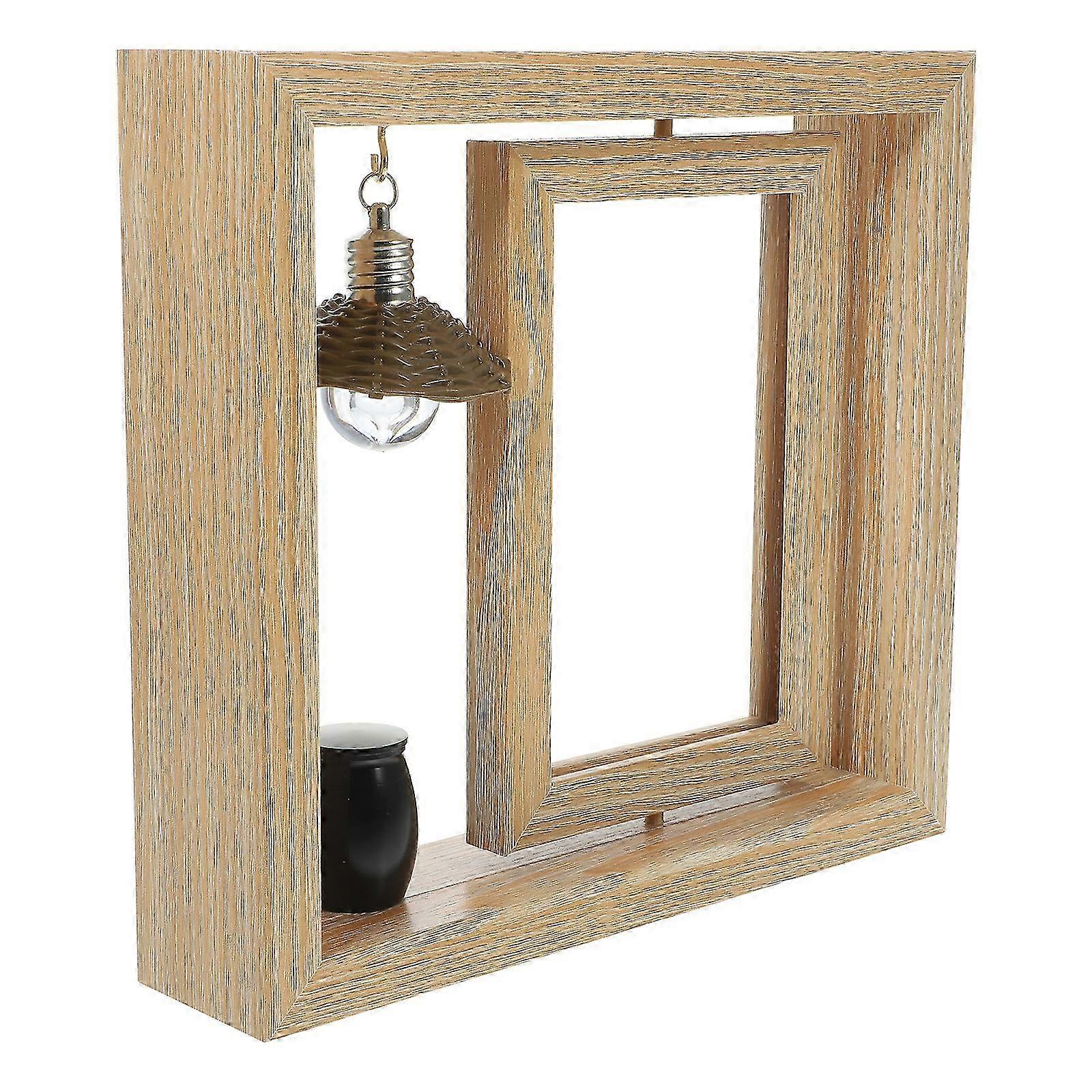 1 Set of Memorial Photo Frame Wooden Picture Frame Tabletop Photo Frame with Small Urn for Ashes