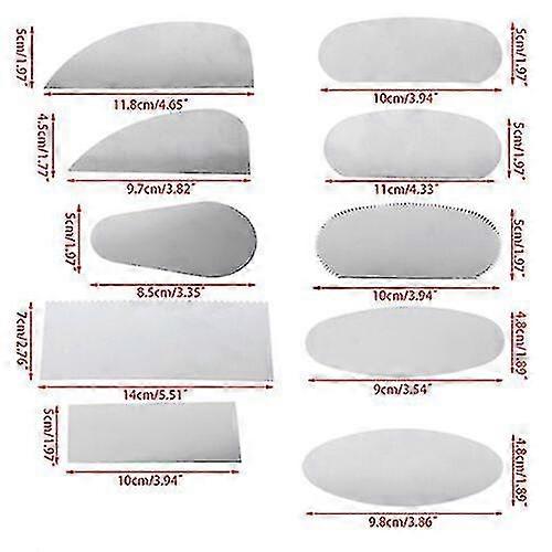 ポリマー鋼鉄カッター陶磁器の鋸歯状工具のための10pcs陶器の粘土の鋼鉄掻き火