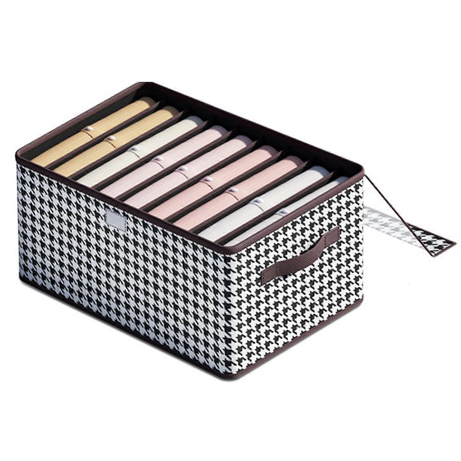 Closet Basket Portable Handles Large Capacity Compartment Design Foldable Reusable Storage Wide Use