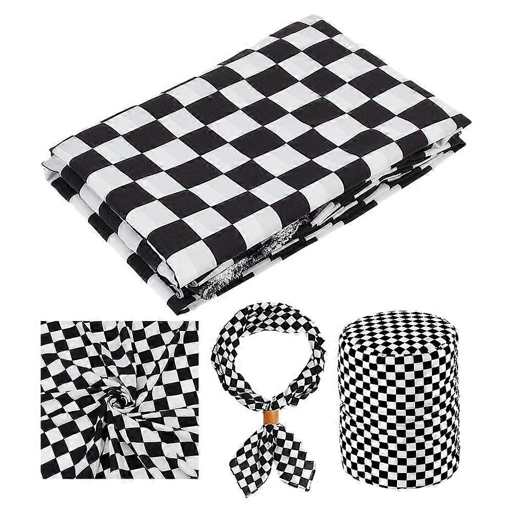 Tartan Pattern Polyester Fabrics DIY Clothing Accesories Black 1500mm