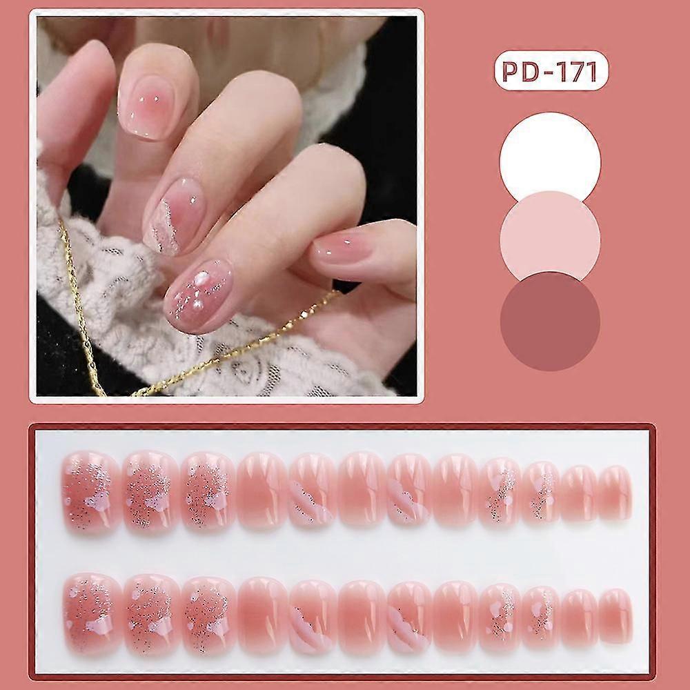 False Nails With Sea Wave Pattern Waterproof And Breathable Fake Nails