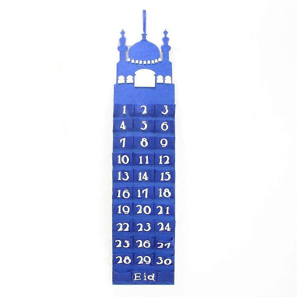 Ramadan Hanging Calendar Countdown Calendar Hanging Bag Wall Calendar Storage Bag