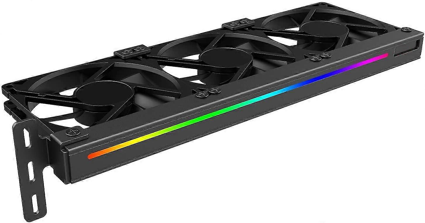 Graphic Card Cooler Fan With Led Frame, Computer Desktop Small Cooling Fan Pci Auxiliary Graphics Card Cooler