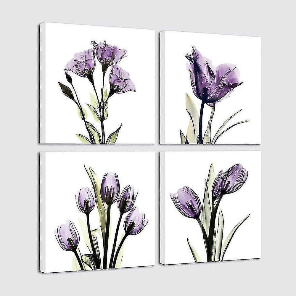 Elegant Flickering Flower Canvas Wall Prints