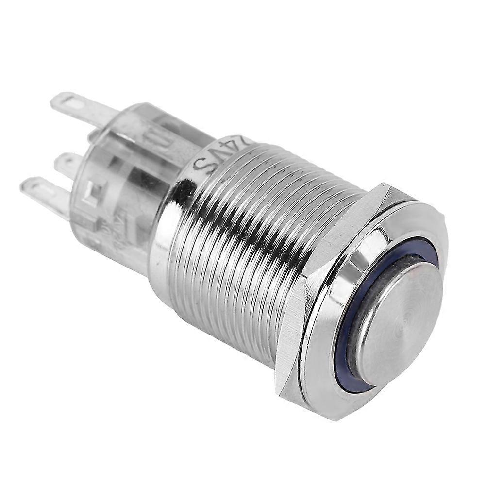 A19-11D 12V 3A LED Power Symbol Angel Eye Push Button Toggle Metal ON/OFF Switch