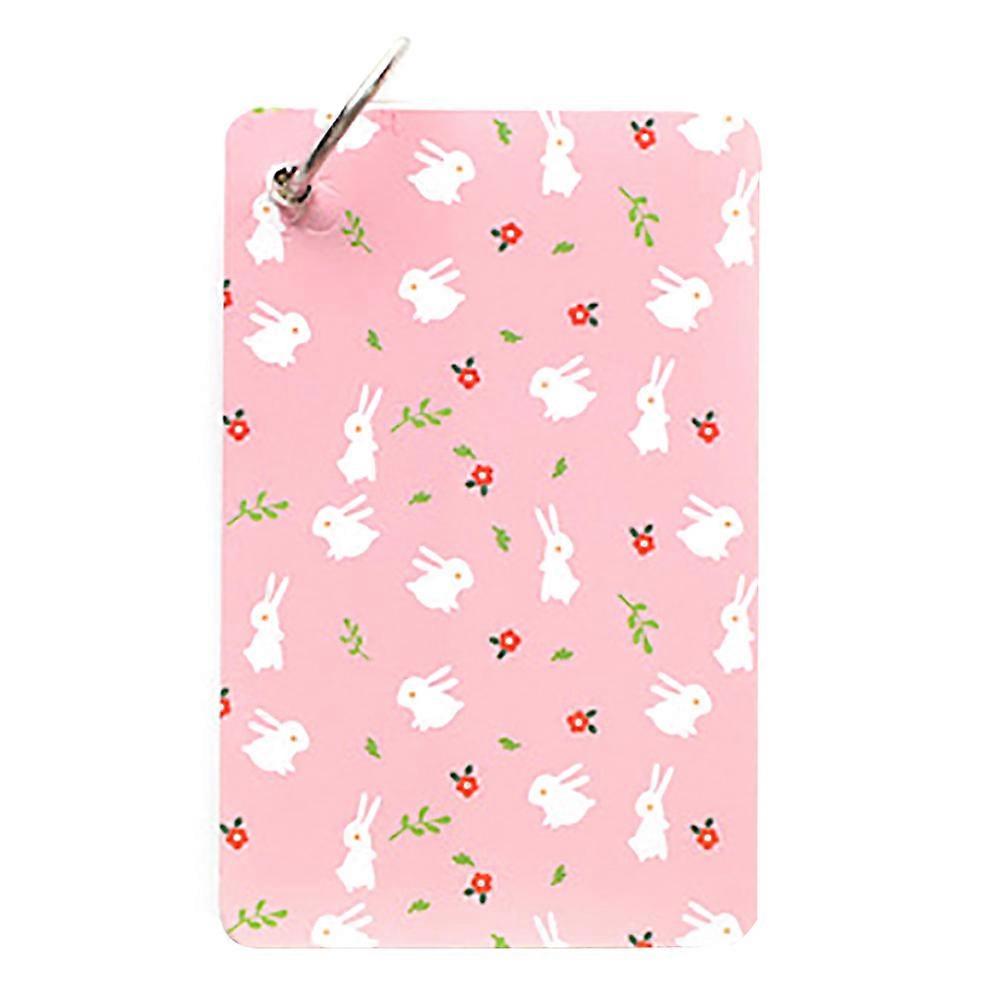 Portable Ring Square Shape Notepad Designed Word Book(Forest Rabbit)