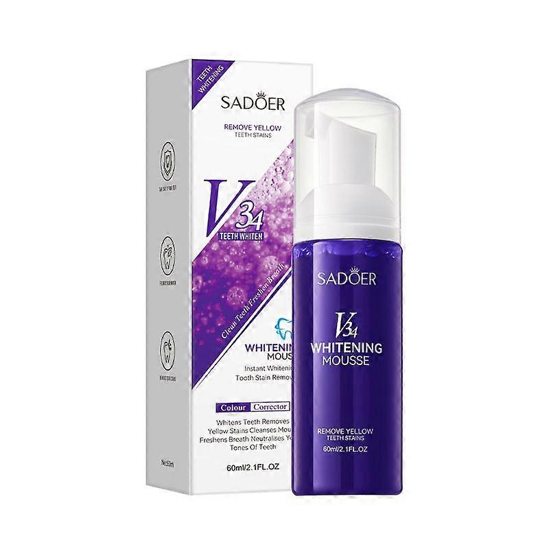 All V34 Whitening Foam Toothpaste Sadoer Clean Teeth Clean Mousse