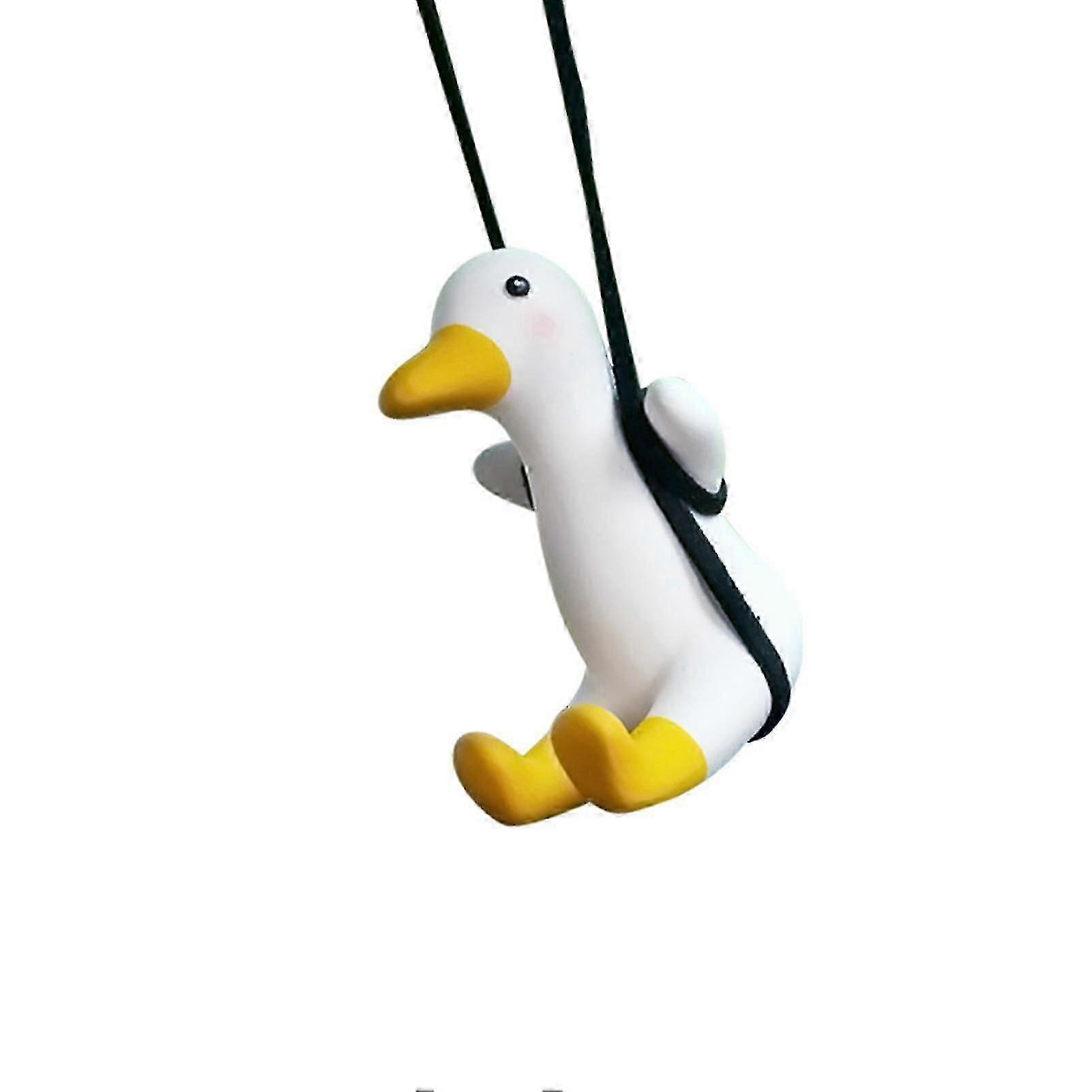 Swinging Duck Car Hanging Ornament Mignon Swing Duck On Car Rear View Mirror Pendentif