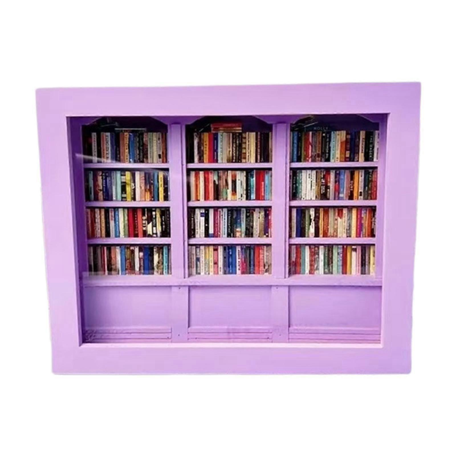 Mini Bookshelf Practical Craft Rocking Bookshelf for Office Desk Coffee Shop