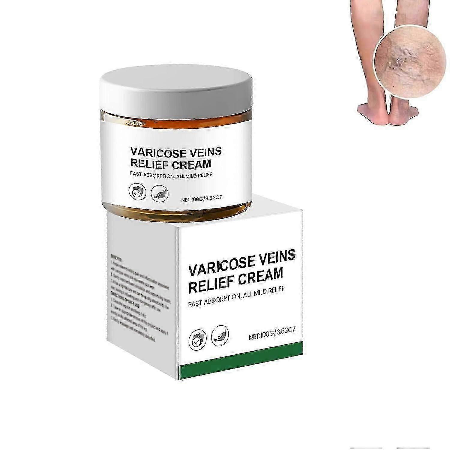 Krampfader-Linderungscreme, Anti-Krampfader-Creme, Anti-Krampfader-Creme, Krampfader-Linderungs-Massagecreme für die Beine, Kapillare