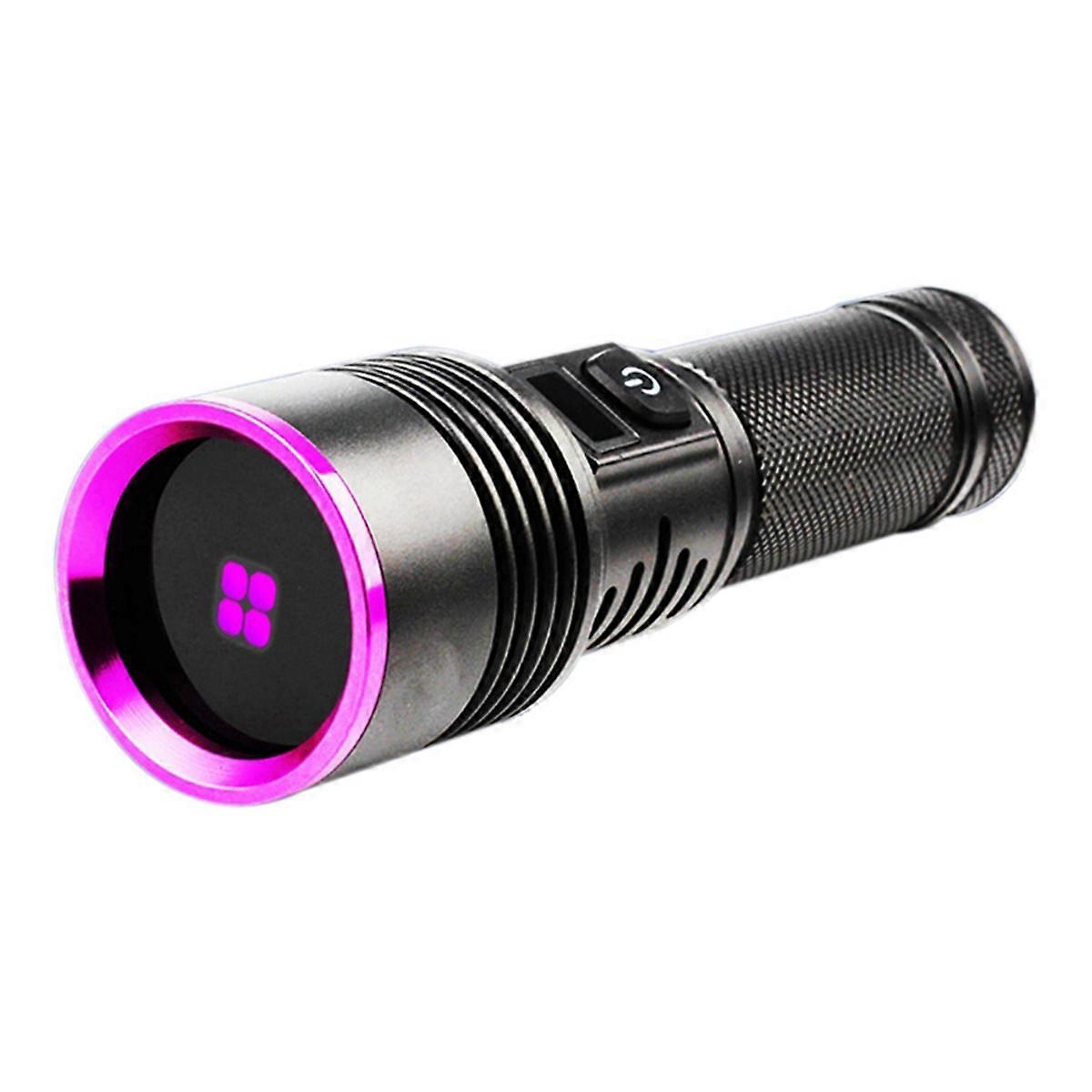 Powerful 365NM UV Flashlight High Power Ultraviolet Lamp Detection Torch Type-C USB Rechargeable LED Ultraviolet Lamp