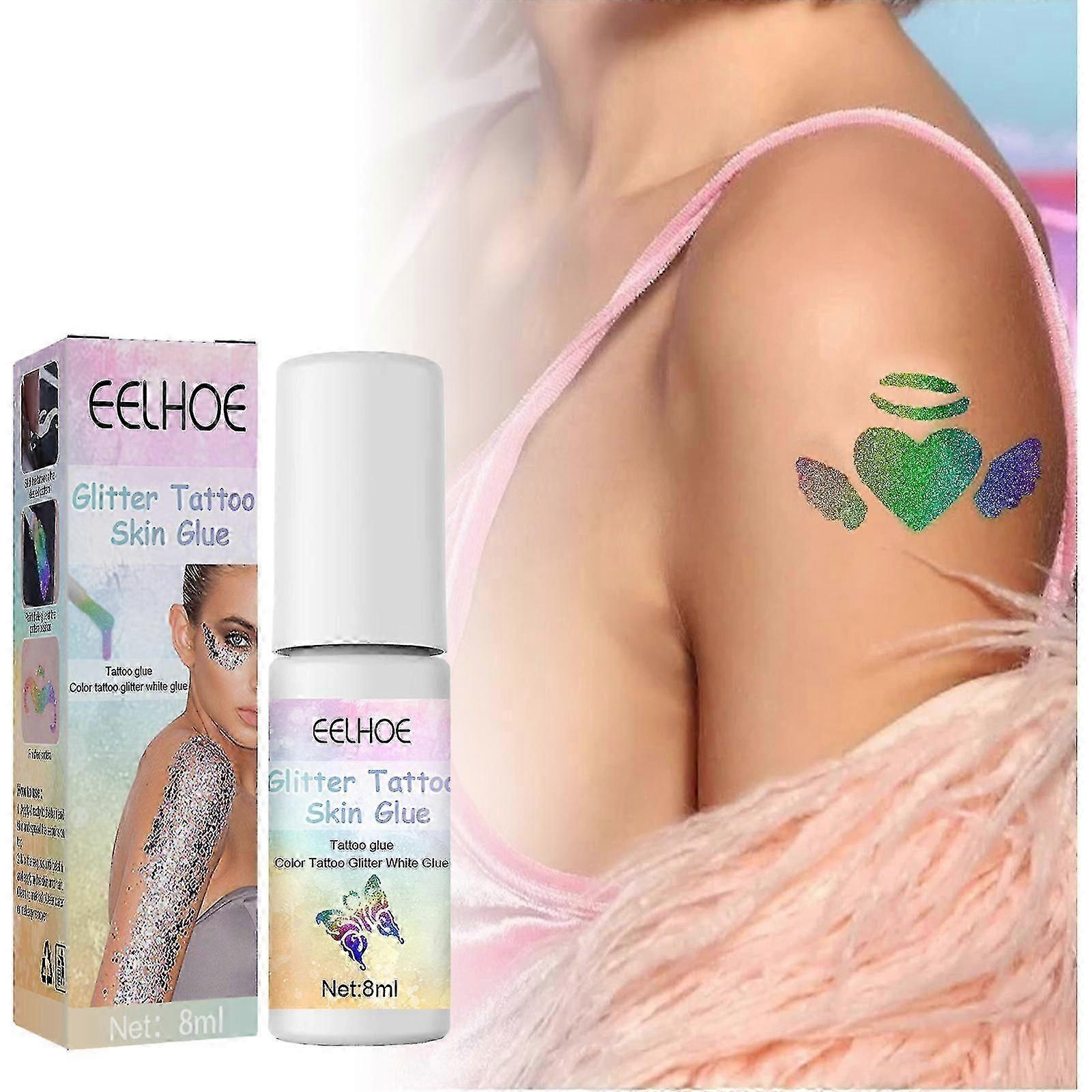 EELHOE Glitter Dövme Cilt Yapıştırıcısı Dövme yapıştırıcısı Col