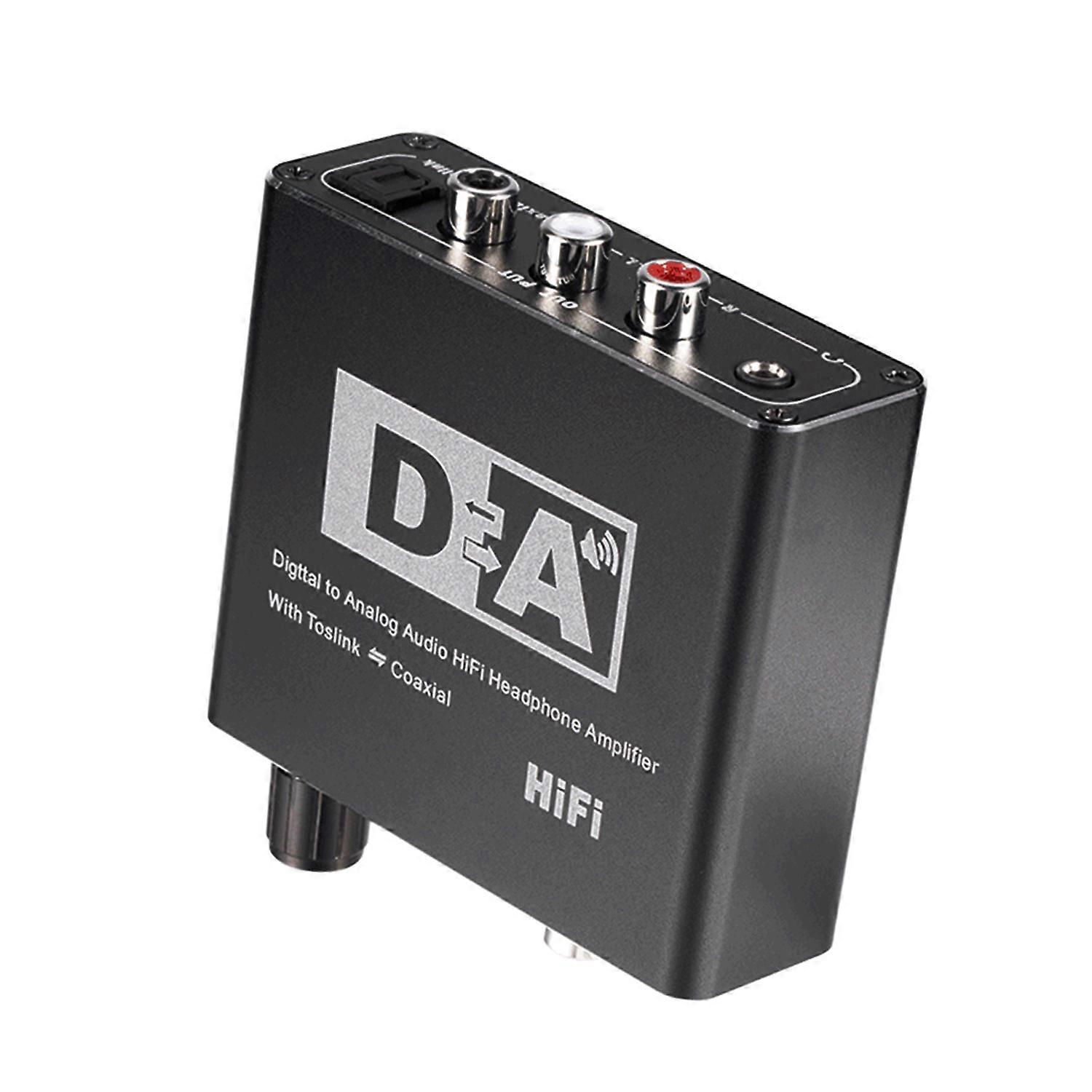 192kHz  DAC Converter Digital Analog Converter Optical Coaxial Input RCA 3.5mm Audio Output Adapter