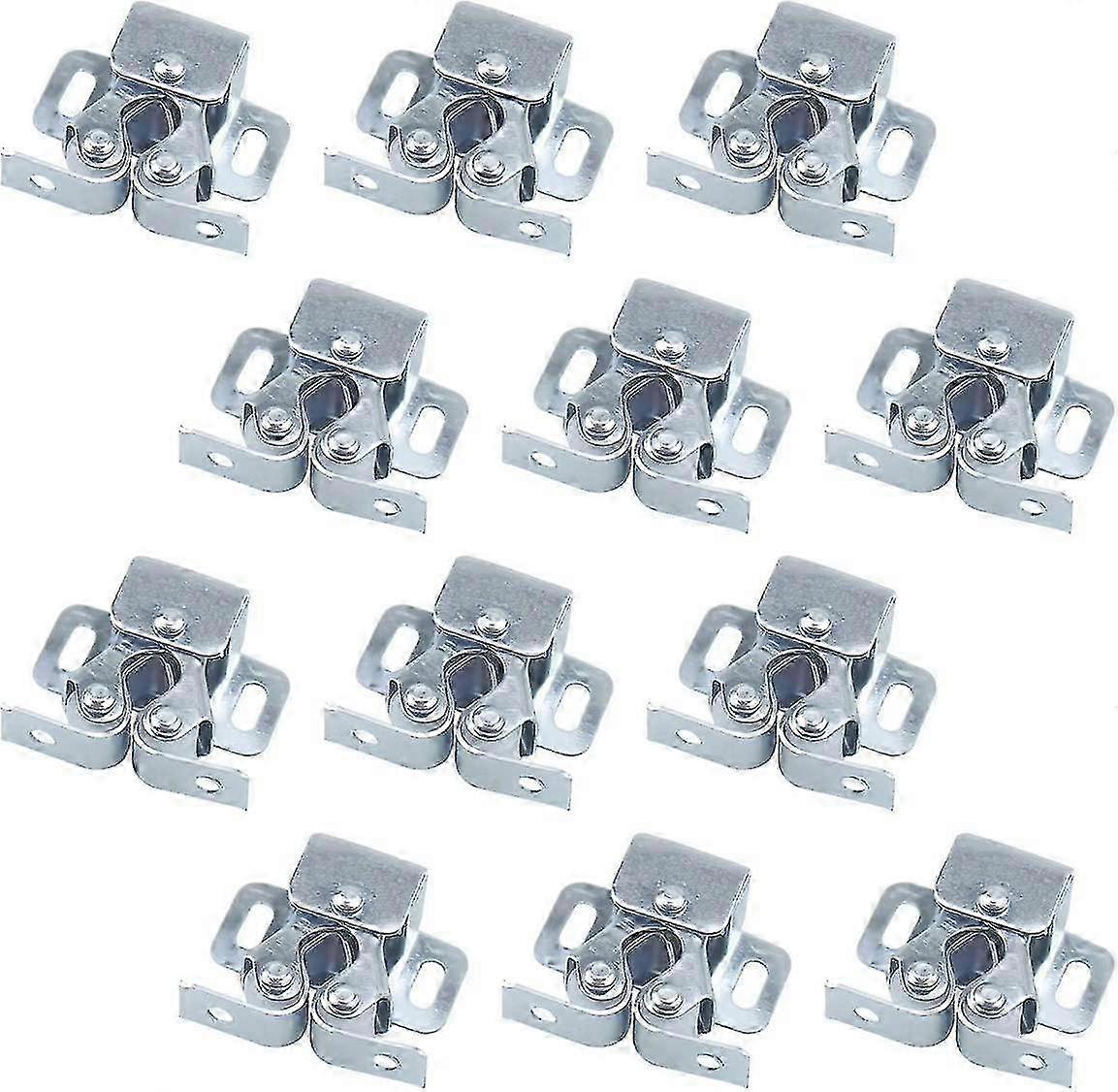 12pcs Double Roller Latch for Cabinet Swing Doors