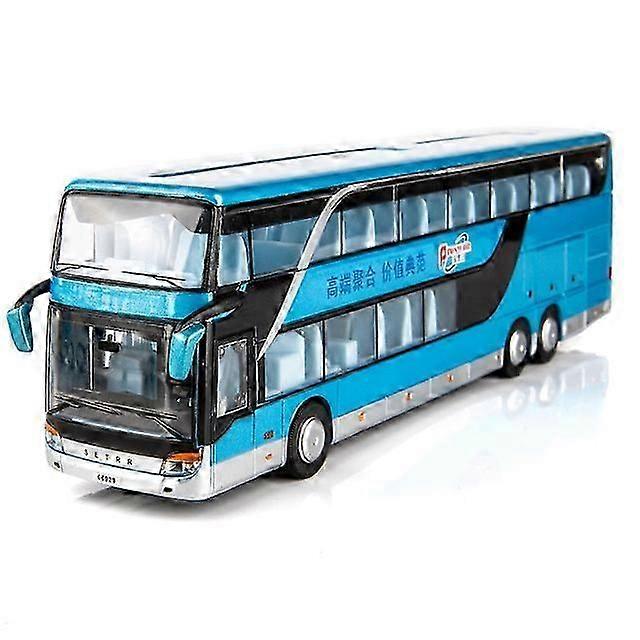 1:32 Alloy Bus Toy Double Decker Bus Model Simulation Children's Car Sightseeing Bus Toy Car Gift