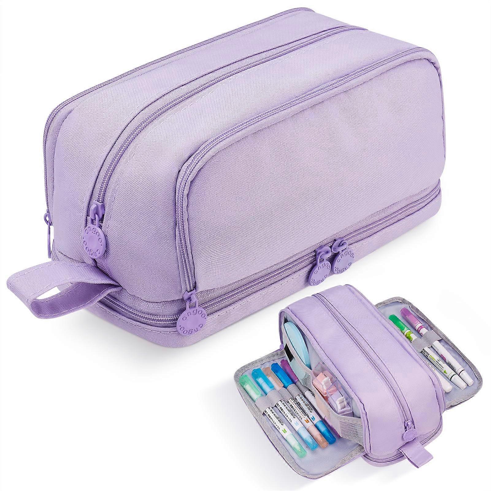 Big Aesthetic Pencil Case for Office College, Large Capacity, Durable Material, Eco-Friendly, Stylish Design, Various Colors