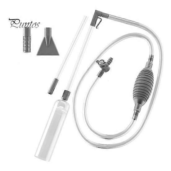 Swimming Pool Vacuum Cleaner with 2 Nozzle Adapters Clear Siphon Hose Adjustable Valve Detachable Fish Tank Water Change Spa Hot Tub Cordless
