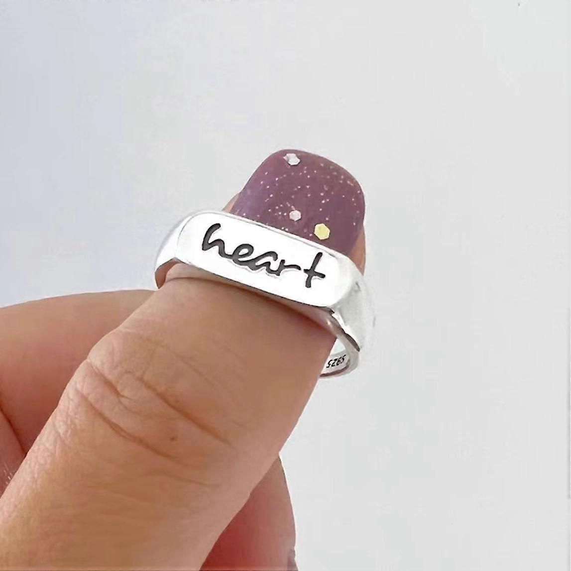 925 Silver Geometric Unique Double Lines Rings for Women Bohemian Adjustable Open Vintage Ring For Party Birthday Gift