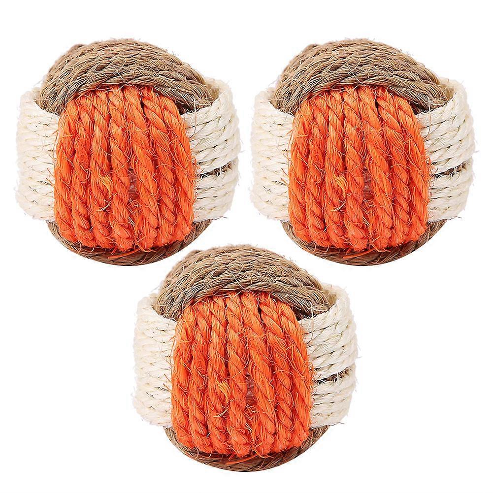 Cat Toy Ball Set 3PCS - Interactive Plush Balls for Cats, Durable, Lightweight, Fun Pet Play Accessories
