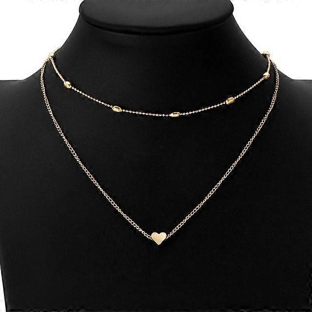 Simple Copper Heart Multi - Layer Clavicle Necklace