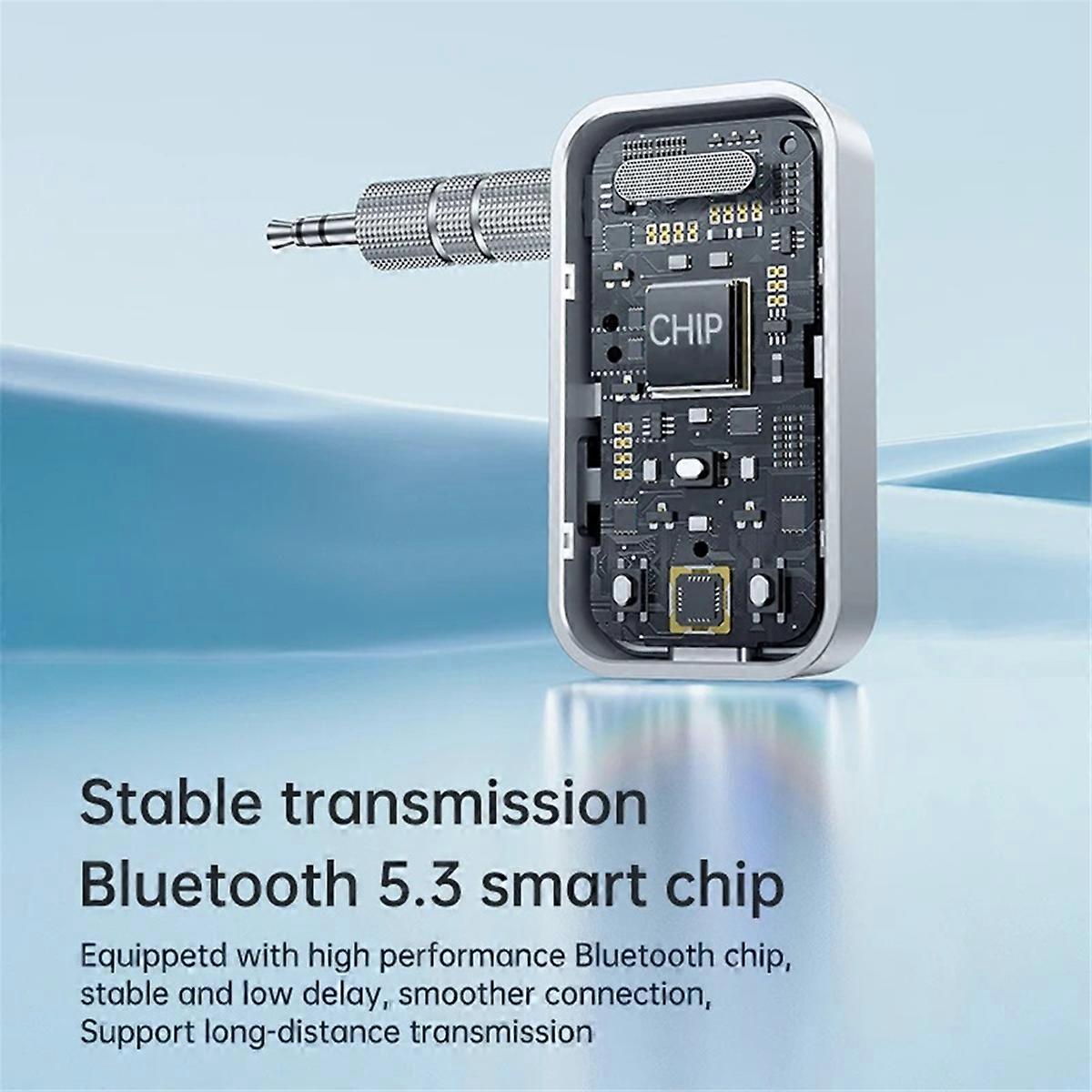 Bluetooth 5.3 mitter Receiver Adapter Wireless Audio for Car Music Headphone Speaker 3.5mm Jack