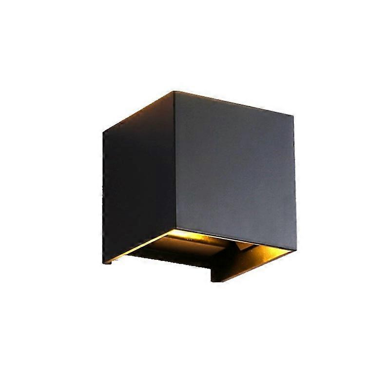 Square Design Cube Led Wall Lamp, Up And Down Lights Outdoor With Comfortable Brightness And Adjustable Beam Angle, Easy-to-install And Waterproof