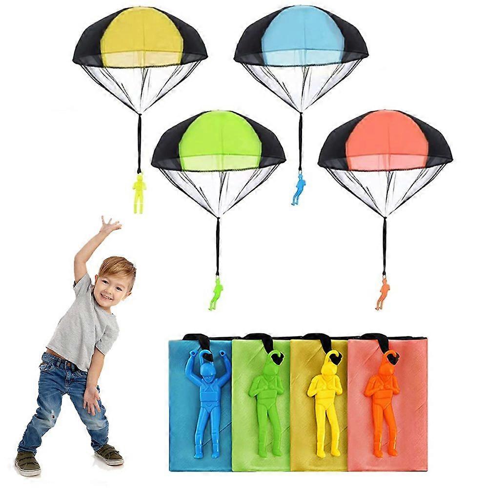 Parachute Men Set, 6 Pieces For Kids, Imitating Real Landing, Enhances Manipulative Skills, Compact & Reusable, Durable Hardcore Nylon Fabric,