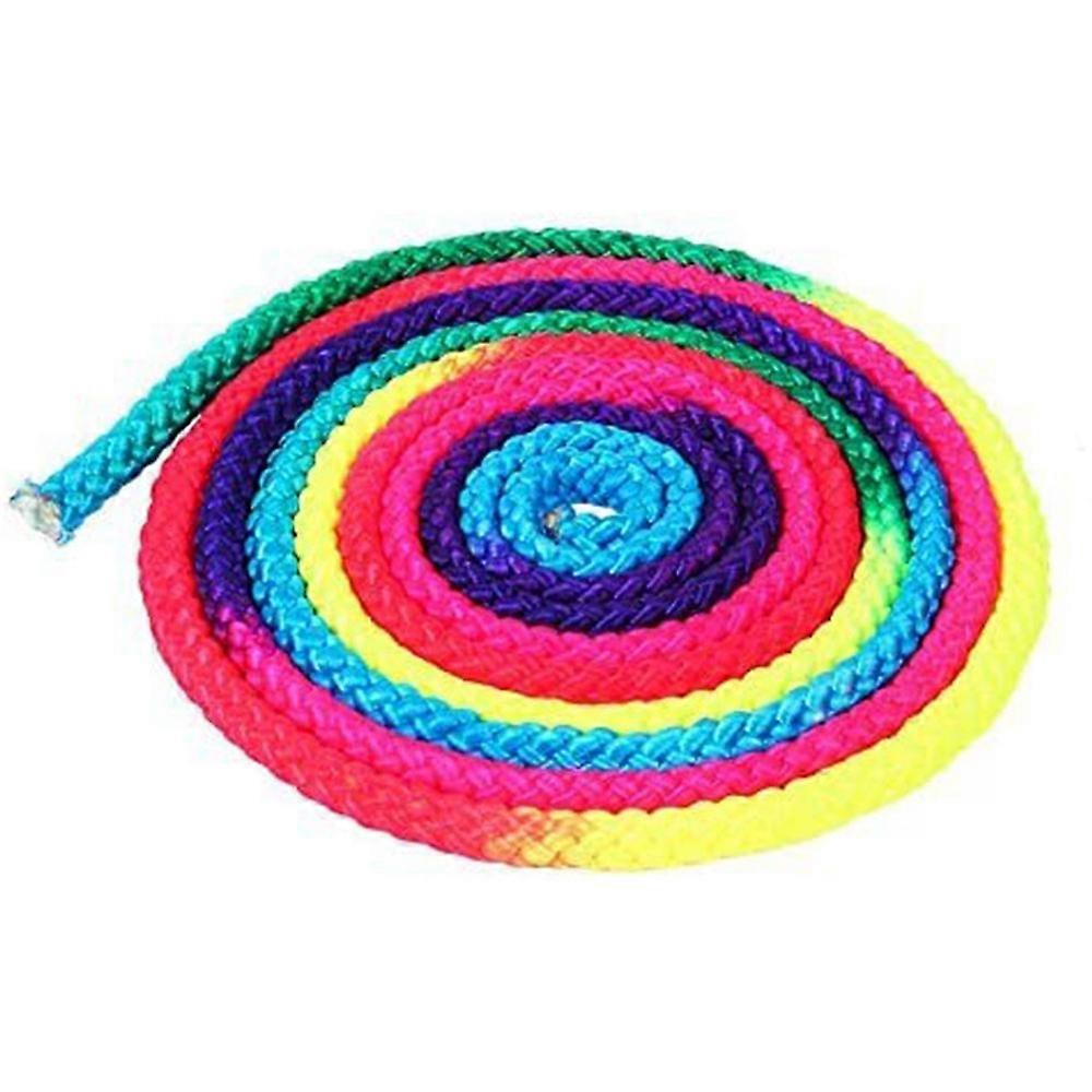 Rainbow Color Rhythmic Gymnastics Rope, Solid Arts Training, Nylon Material Lightweight, Convenient to Store, Enhances Mood and Performance