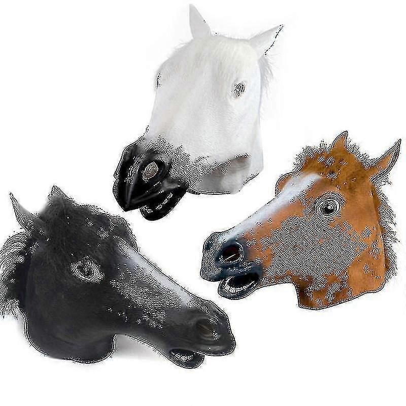 馬のマスクは、大人の仮面舞踏会のための馬の頭のラテックスマスクをドレスアップ-dwdz-良い