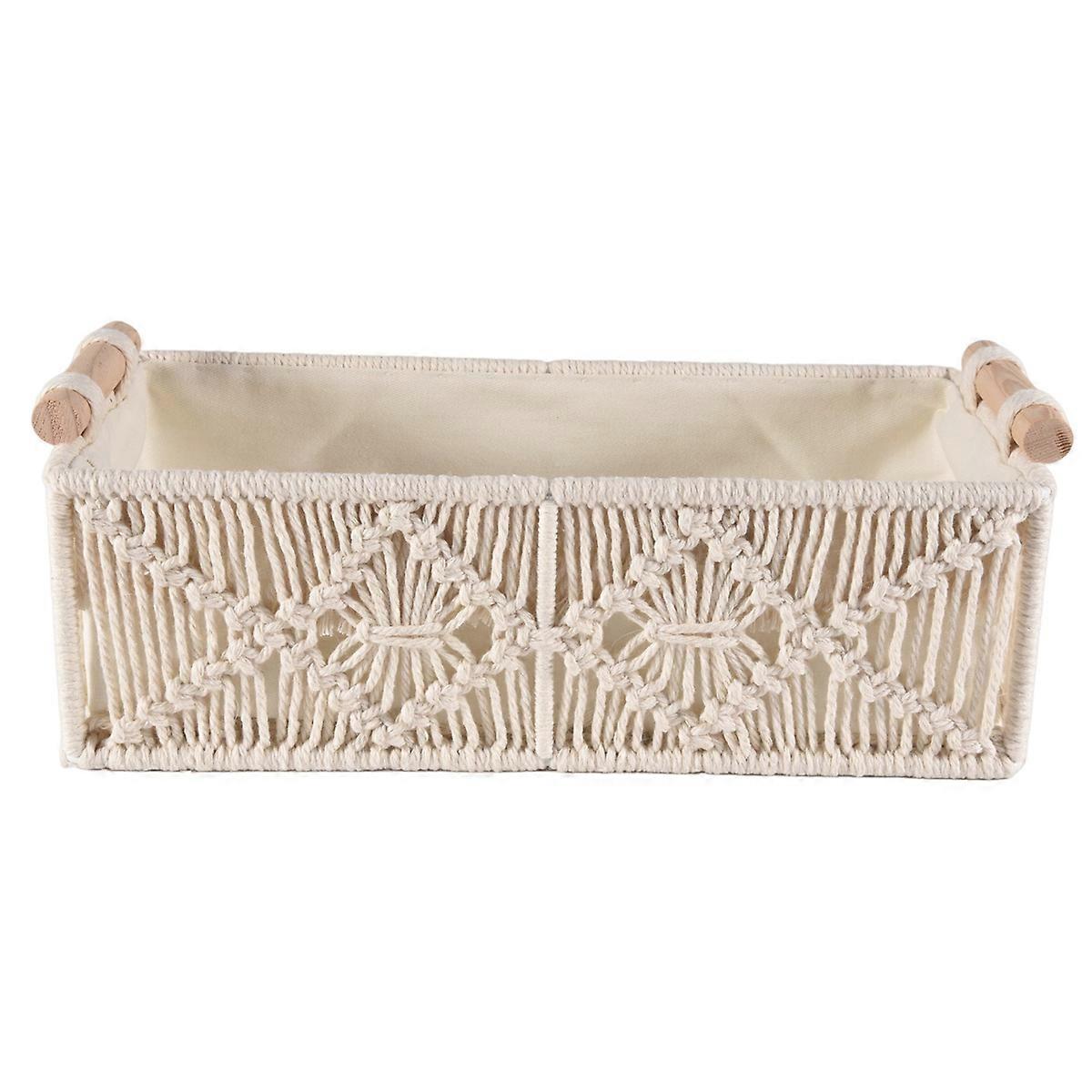 Handmade Woven Decorative Countertop Organizer Macrame Baskets